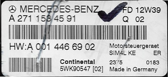 A 271 153 45 91 Mercedes